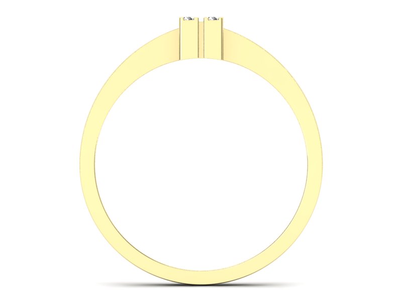 Złoty pierścionek z brylantami żółte złoto - 688bz - 2