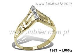 Złoty Pierścionek żółte złoto próba 585 - 7263
