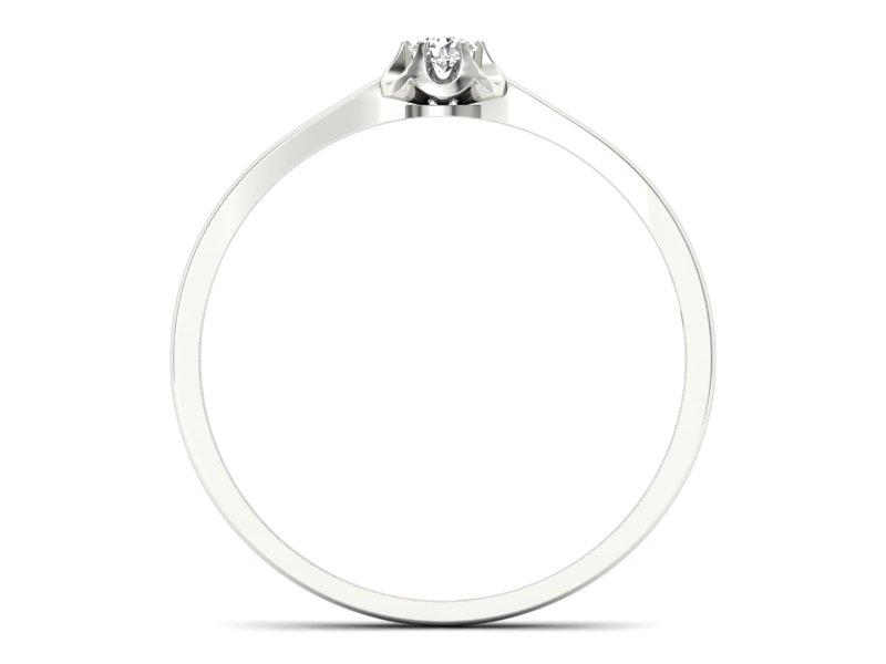 Złoty pierścionek zaręczynowy z brylantem - 730bb - 2