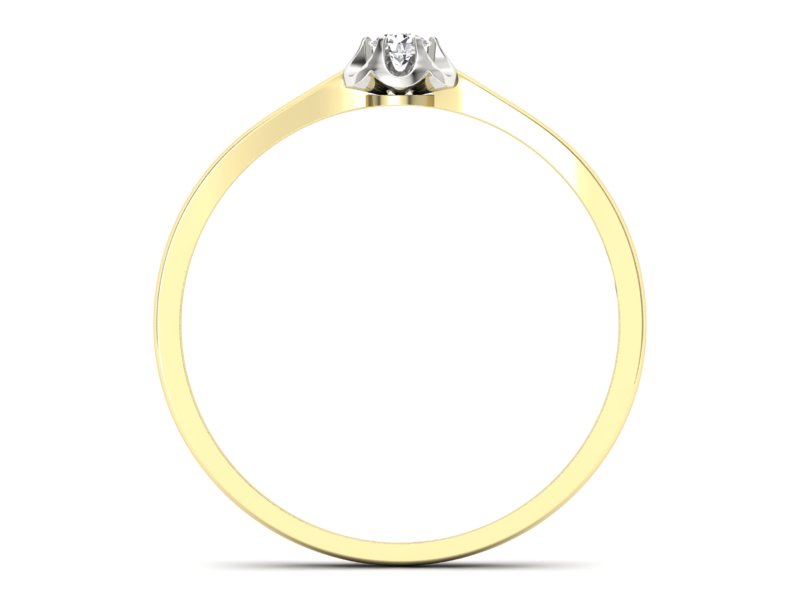 Pierścionek zaręczynowy z brylantami - 730bzb - 2