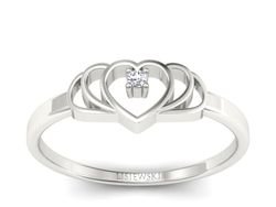 Pierścionek zaręczynowy z brylantem białe złoto - 731bb