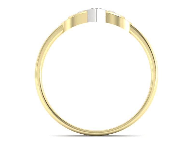 Złoty pierścionek zaręczynowy z brylantem - 731bzb - 2