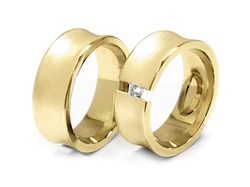 Obrączki ślubne z diamentem żółte złoto - 73205359z