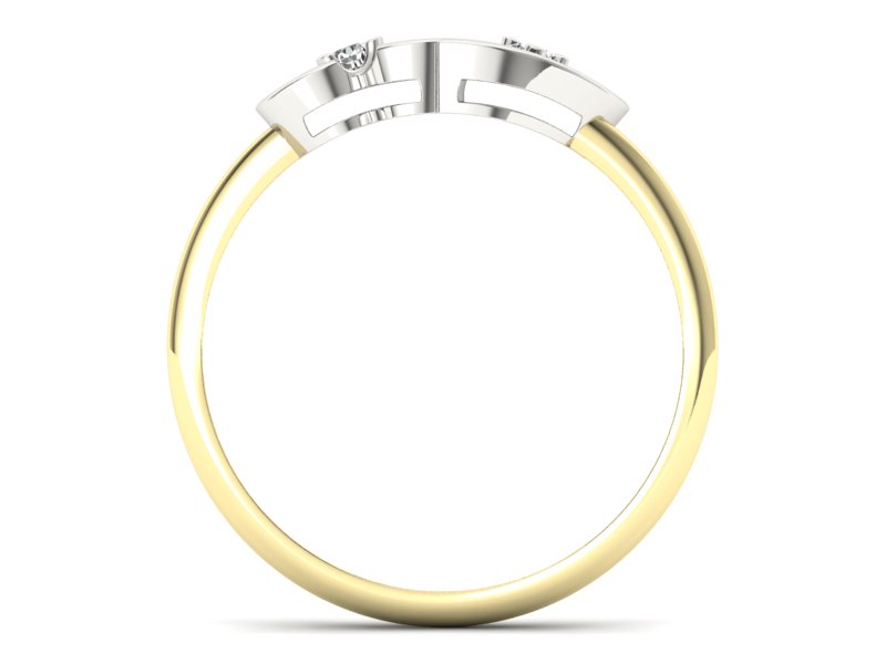 Złoty pierścionek zaręczynowy z brylantami - 733bbr_P_I - 2