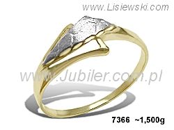 Złoty Pierścionek żółte złoto próba 585 - 7366