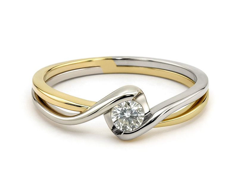 Pierścionek zaręczynowy z brylantem - 738bbr_Si_J - 2