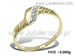 Złoty Pierścionek żółte złoto próba 585 - 7412