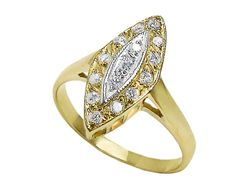 Złoty pierścionek z cyrkoniami - 7444