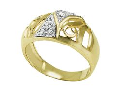 Złoty pierścionek z cyrkoniami - 7448