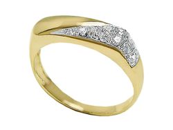 Złoty pierścionek z cyrkoniami - 7449