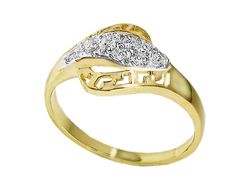 Złoty pierścionek z cyrkoniami - 7468