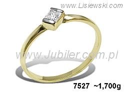 Złoty Pierścionek z cyrkonią żółte złoto próba 585 - 7527
