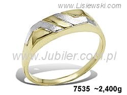 Złoty Pierścionek żółte złoto próba 585 - 7535