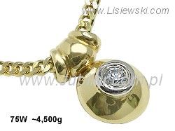 Złoty wisiorek 585 - elegancja w każdym detalu - 75w
