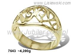 Złoty Pierścionek żółte złoto próby 585 - 7643