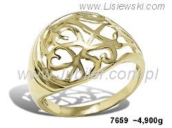 Złoty Pierścionek żółte złoto próby 585 - 7659