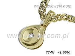 Złota zawieszka z cyrkonią - klasa w każdym wydaniu - 77w