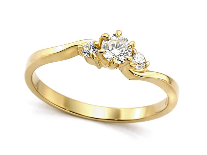 Złoty pierścionek z brylantami żółte złoto - 7856br_VS1_H - 3