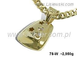 Złota zawieszka - piękno w każdym szczególe - 78w