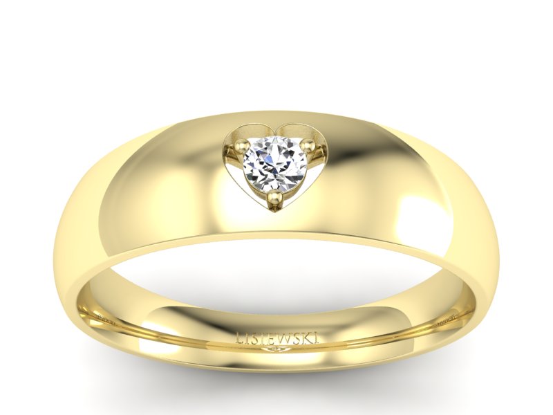 Pierścionek z brylantem żółte złoto promocja - 793skW_pro - 1