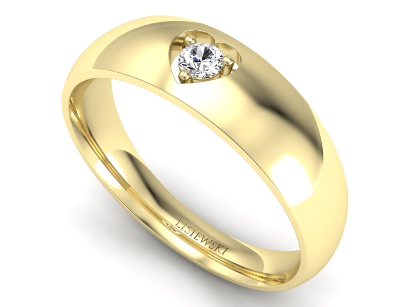Pierścionek z brylantem żółte złoto promocja - 793skW_pro - 3