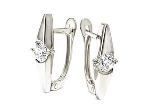 Kolczyki srebrne z cyrkoniami