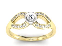 Złoty Pierścionek z brylantami promocja - 803skW_pro