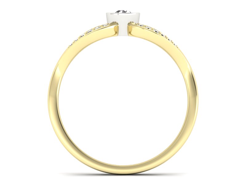 Złoty Pierścionek z brylantami promocja - 803skW_pro - 2