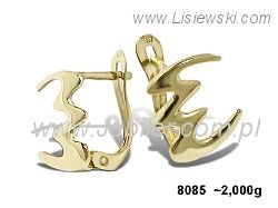 Złote Kolczyki żółte złoto próby 585 - 8085