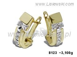 Złote Kolczyki z cyrkoniami żółte złoto próba 585 - 8123