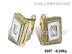 Złote Kolczyki z cyrkoniami żółte złoto próba 585 - 8207