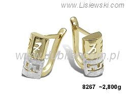 Złote kolczyki żółte złoto próby 585 - 8267