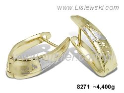 Złote kolczyki żółte złoto próby 585 - 8271