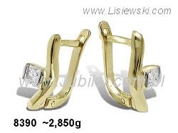 Złote Kolczyki z cyrkoniami żółte złoto próba 585 - 8390