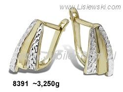 Złote kolczyki z cyrkoniami żółte złoto próba 14k - 8391