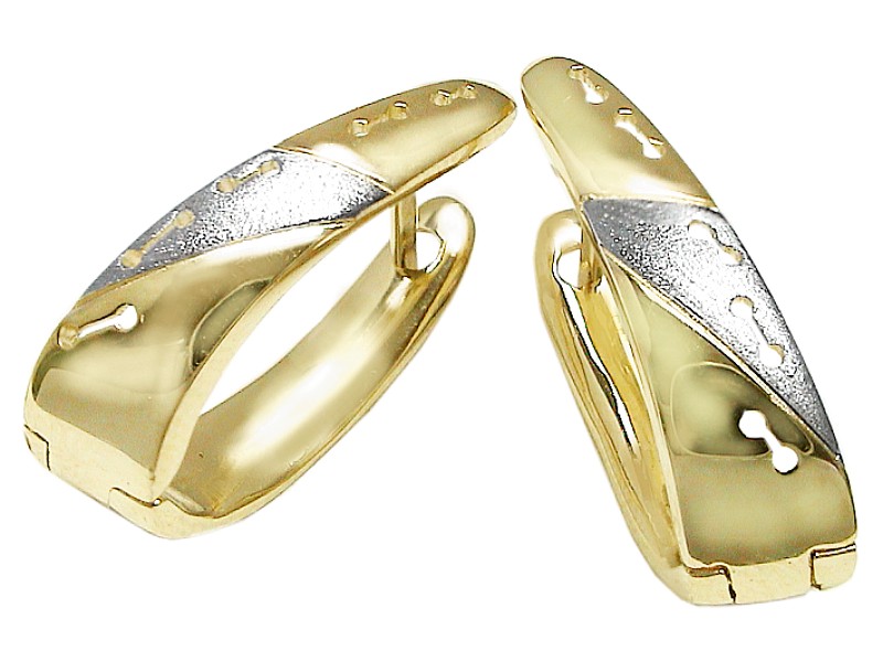 Złote kolczyki z żółtego złota próba 14k - 8420 - 1