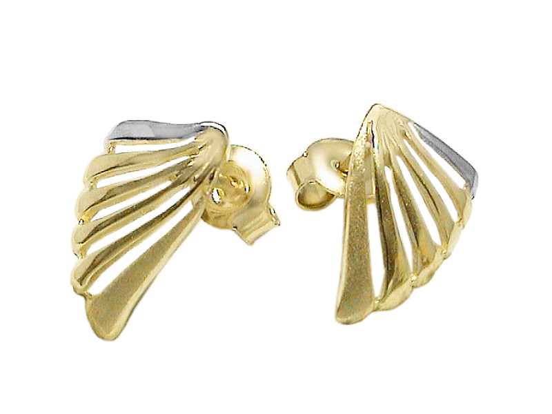 Złote kolczyki z żółtego złota próba 14k - 8449 - 1