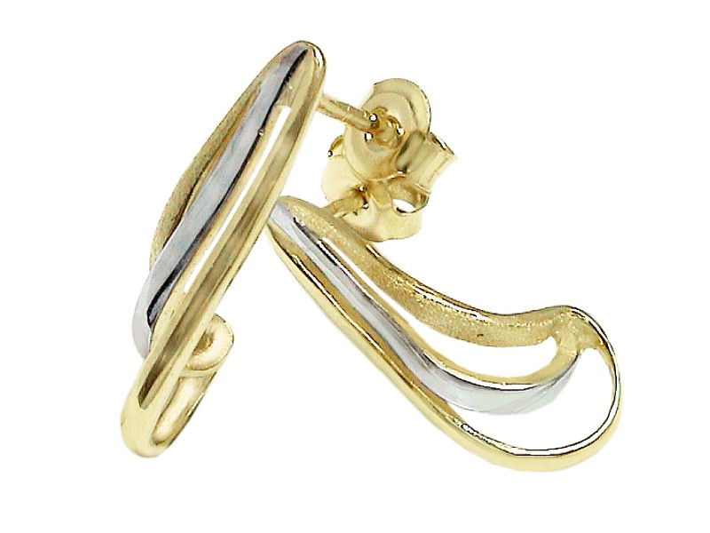 Złote kolczyki z żółtego złota próba 14k - 8451 - 1