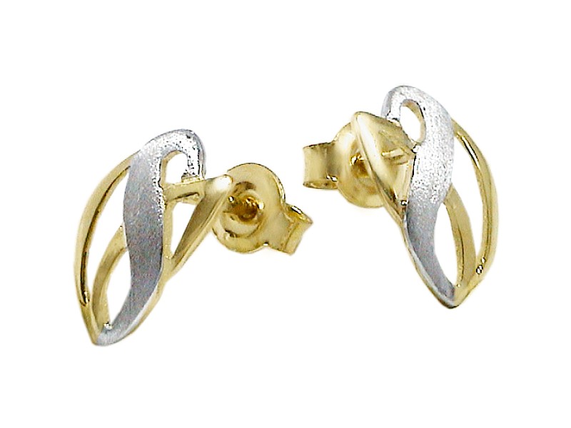 Złote kolczyki z żółtego złota próba 14k - 8453 - 1