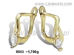 Złote Kolczyki żółte złoto z cyrkoniami - 8543
