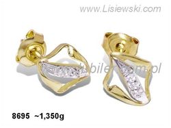 Złote Kolczyki żółte złoto próby 585 - 8695_k