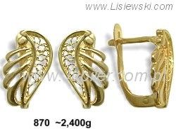 Złote Kolczyki żółte złoto próby 585 - 870