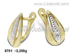 Złote Kolczyki z cyrkoniami żółte złoto 585 - 8701_2_2_k