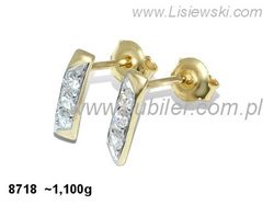 Złote Kolczyki żółte złoto z cyrkoniami złoto 585 - 8718