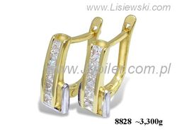 Złote Kolczyki z cyrkoniami żółte złoto 585 - 8828_3_3_k