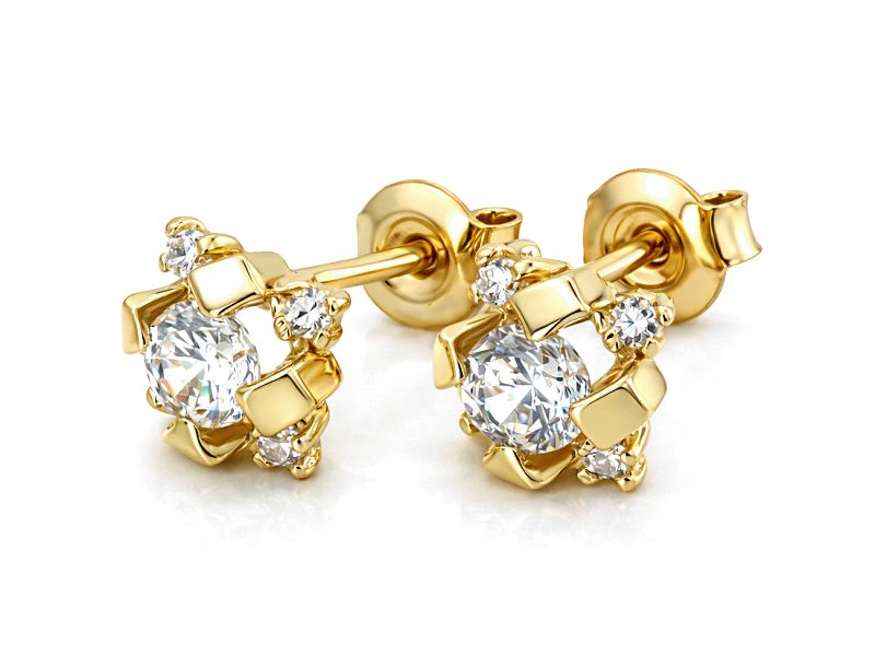 Złote kolczyki z brylantami - 8944br_Si_H - 1