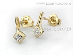 Złote Kolczyki z brylantami złoto 585 - 8975br_si_h