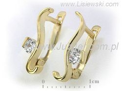 Złote Kolczyki z brylantami żółte złoto 585 - 9004br_SI_H