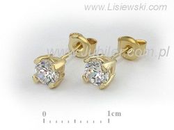Złote Kolczyki z brylantami złoto 585 - 9028br_SI_H