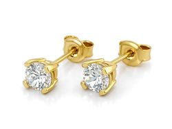 Złote kolczyki z brylantami - 9028br_SI_H